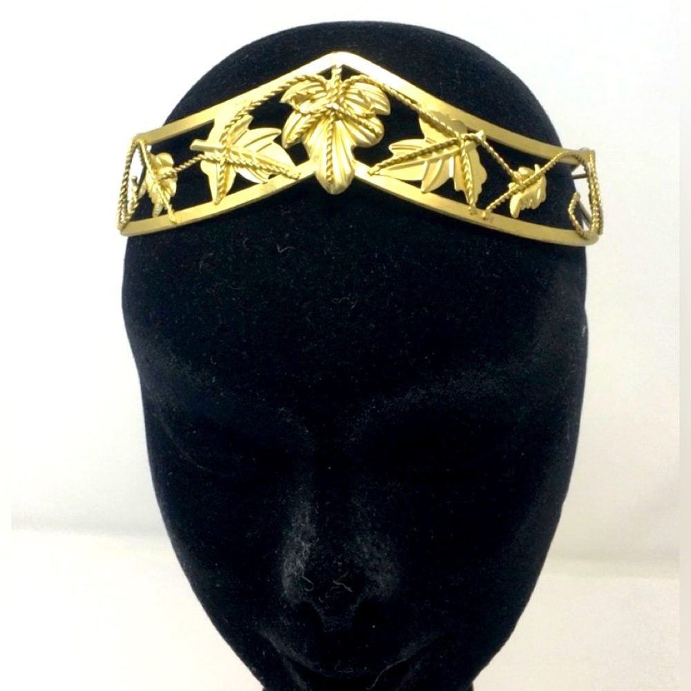 Gold Leaf Circlet LOTR Game of Thrones Medieval Vintage Inspired
